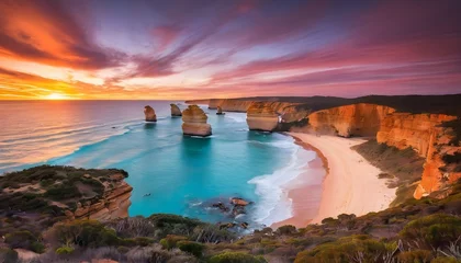 Foto op Canvas Stunning Coastal Sunset in South Australia © Ahmad