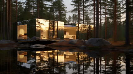 Obraz premium sunset in the city