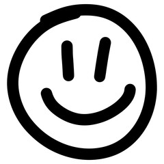 Doodle sketch style of Smile face icon vector illustration for concept design.