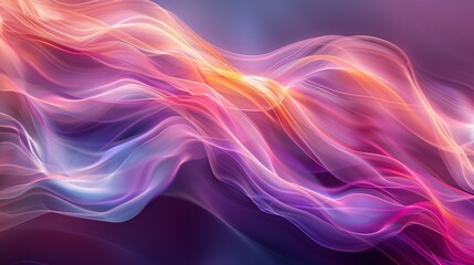 A close up of a colorful abstract painting with wavy lines, AI