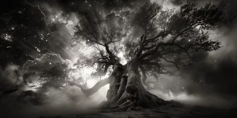 Foto op Plexiglas Eternal tree of life - sacred symbol of cycle of life and death © JoelMasson