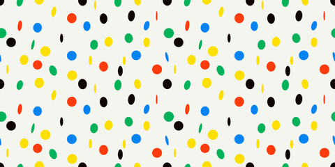 Seamless pattern with colorful confetti. Creative minimalist  background.