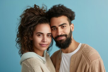 Obraz premium Interracial Couple Embracing and Sharing Love