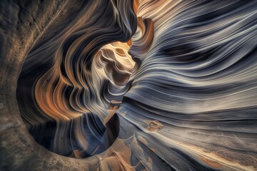 beautiful photography of Antelope Canyon in Arizona, with colorful sandstone rock formations,...
