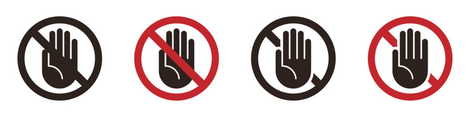 Don't touch vector icon collection