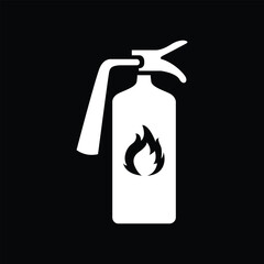 fire extinguisher icon on black