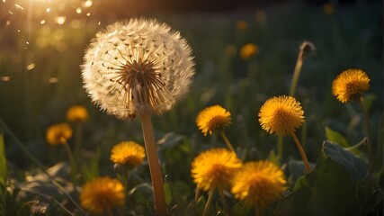 Dandelion Joy A Stunning Dandelion in the Light of the Sun