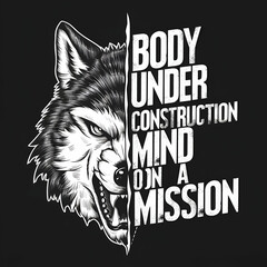 black and white wolf