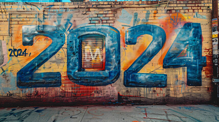 Obraz premium graffiti art on an outdoor wall showing 