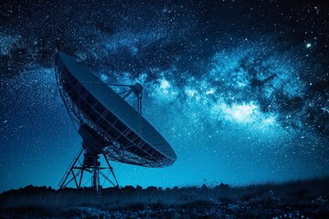 Satellite Dish on Radio Tower