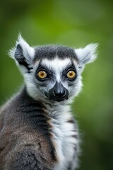 Obraz premium Close Up of Small Lemur With Blurry Background