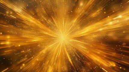 Image of a golden explosion, shimmering dust and particles. - 774796561