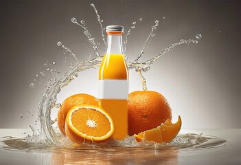 orange juice splash, fresh orange juice,  orange juice and fruits, orange juice and oranges, fresh orange juice, orange juice splash, orange juice splash in glass, GenerativeAi illustration