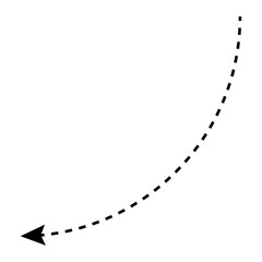 Simple black line arrow