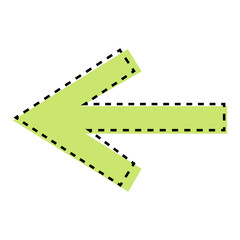 Light green arrow on a transparent background