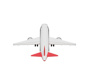 Airplane 3d icon. Travel, tourism, plane trip, planning world tour concept. 3D airplane taking off