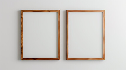 two wooden frames for posters
