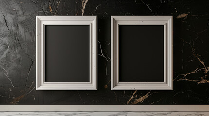 white frame on a black background