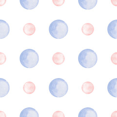 bubbles birthday watercolor seamless pattern png