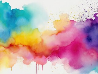 Rainbow paint splash, Colorful Rainbow Watercolor Background.
