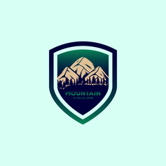 Obraz premium Mountain logo Illustration vector graphic of template 