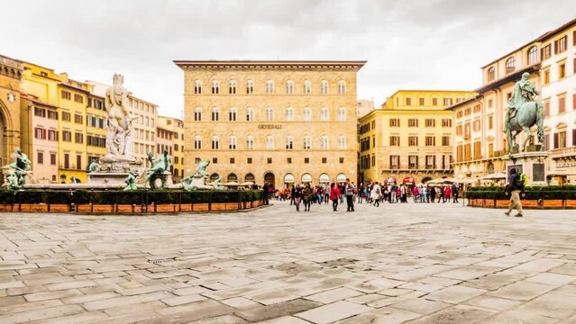 piazza della Signoria in Florence, Italy