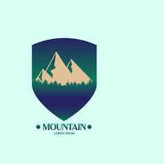 Fototapeta na wymiar Mountain logo Illustration vector graphic of template 
