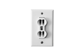 Power Outlets On Transparent Background.