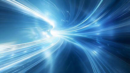 3D abstract background of scifi light data technology light tunnel