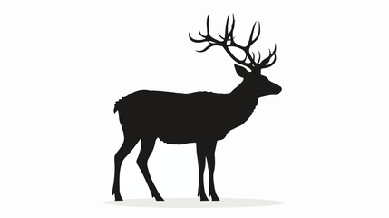 Deer silhouette  vector illustration flat vector isolated