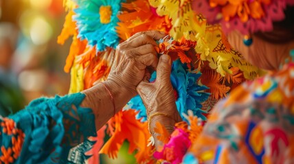 Crafting Traditional Mexican Paper Flowers