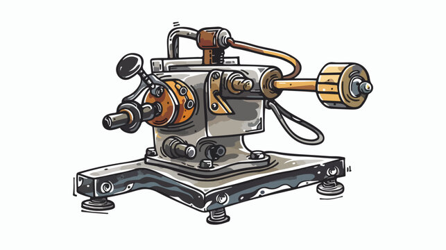 Doodle icon. tattoo machine. vector illustration flat