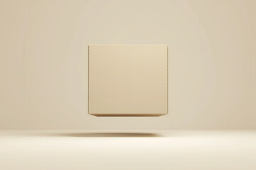floating cardboard box, moving concept