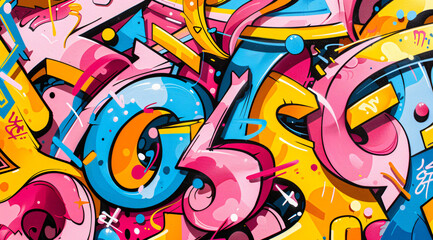 colorful graffiti on wall