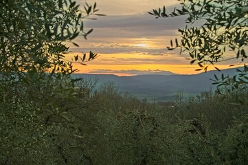 Sunset Over Umbria, Italy March 2024