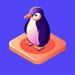 Penguin isometric icon