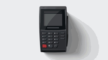 Payment terminal mockup. Realistic illustration
