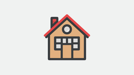 Picture of eps format home icon flat vector isolated