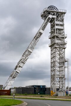 mining tower of the colliery Fuerst Leopold, Dorsten, Germany