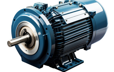 An electric motor elegantly displayed on a pristine white background