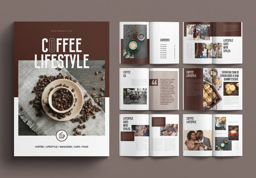 Coffee Lifestyle Magazine Template