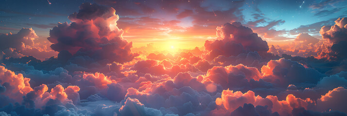 Illustration of way to heaven kingdom among the,
Breathtaking sunset sky with stunning cloud formations that will take your breath away