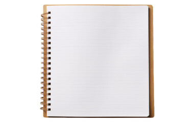 A spiral notebook sits with a blank page on top, ready for creativity to flow
