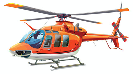 Helicopter in vector format isolated very easy