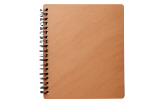 A spiral notebook with a luxurious wooden cover, symbolizing nature and creativity
