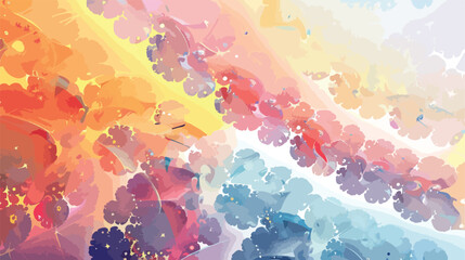 Rendering abstract multicolor fractal background flat