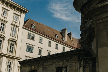 Amazing view of Vienna old town in a sunny day. Travel destination in Austria.