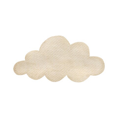 Cloud watercolor illustration isolated on white background. 