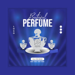 Best Perfume Social Media Post Design, Web Banner Design Template