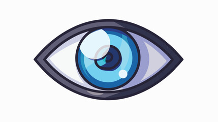School security eye icon outline vector.